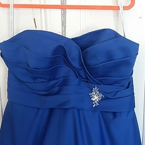 NWOT Royal Blue Alfred Angelo Gown w/ pockets